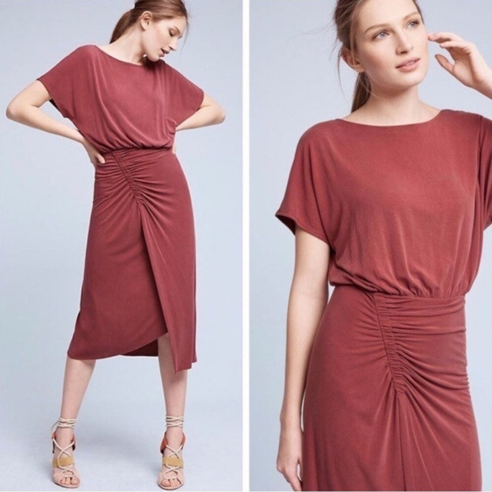 Anthropologie Moulinette Soeurs Etta Ruched Dress